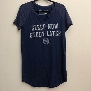 PINK Sleep Now Study Later PJ Tunic